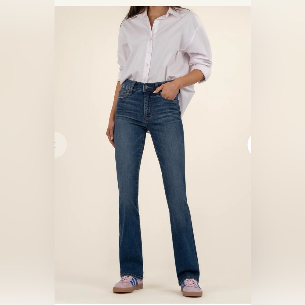Kut From The Kloth Natalie Fab Ab High Rise Bootcut Denim Jeans Blue Size‎ 4